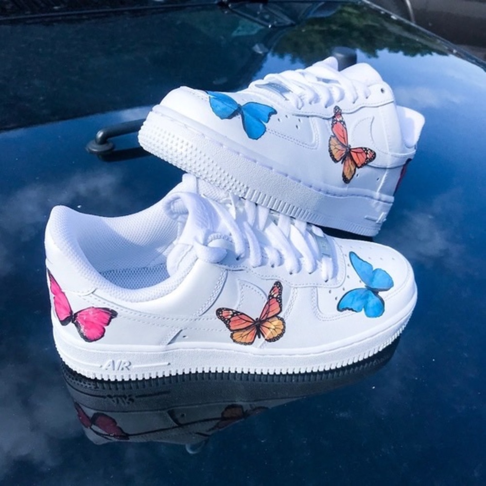cute butterfly air force ones!